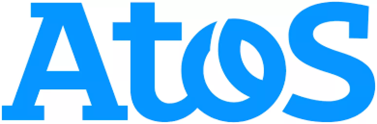 Logo firmy Atos.