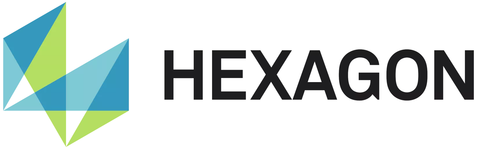 Logo firmy Hexagon.