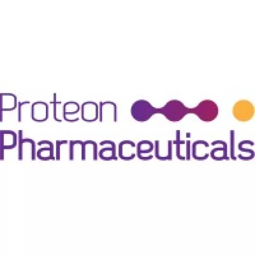 Logo firmy Proteon Pharmaceuticals.