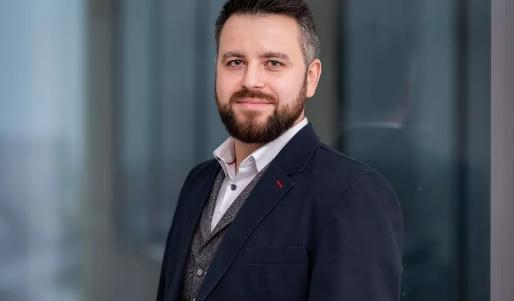 Widok na staw na Politechnice Łódzkiej. 