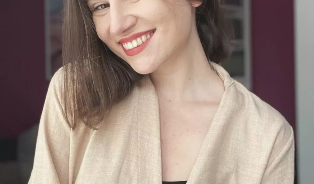 Studentka ujęcie portretowe.